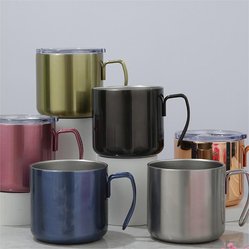 Easy tragen starke Metall im Freien Wanderbecher mit Griff