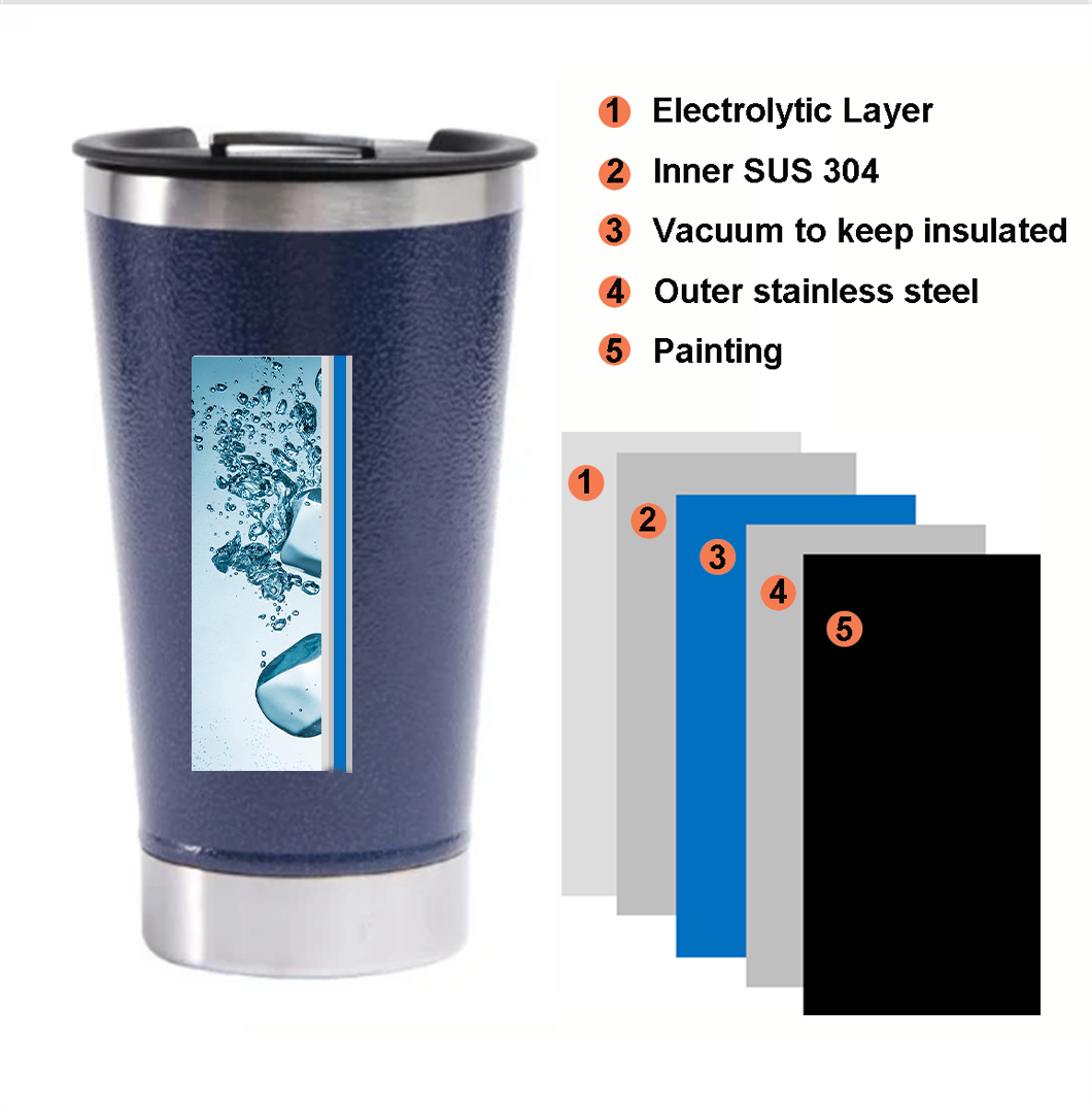 Wholesell Kalt wiederverwendbare Metallbierbecher mit Opener