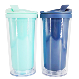 Plastikbecher mit personalisiertem Einsatz, Werbekartenbecher